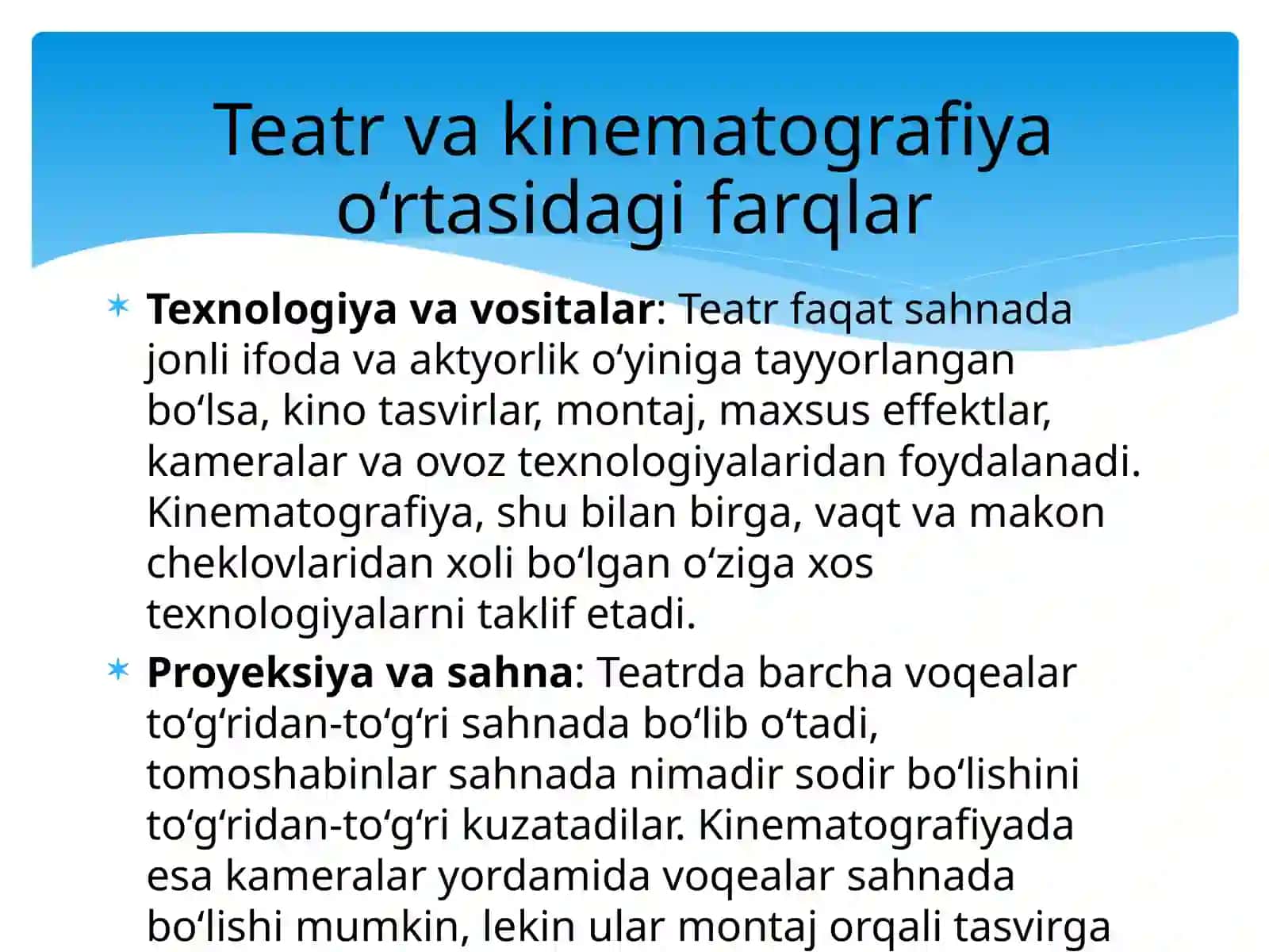 Teatr kinematografiyaning asosi 4