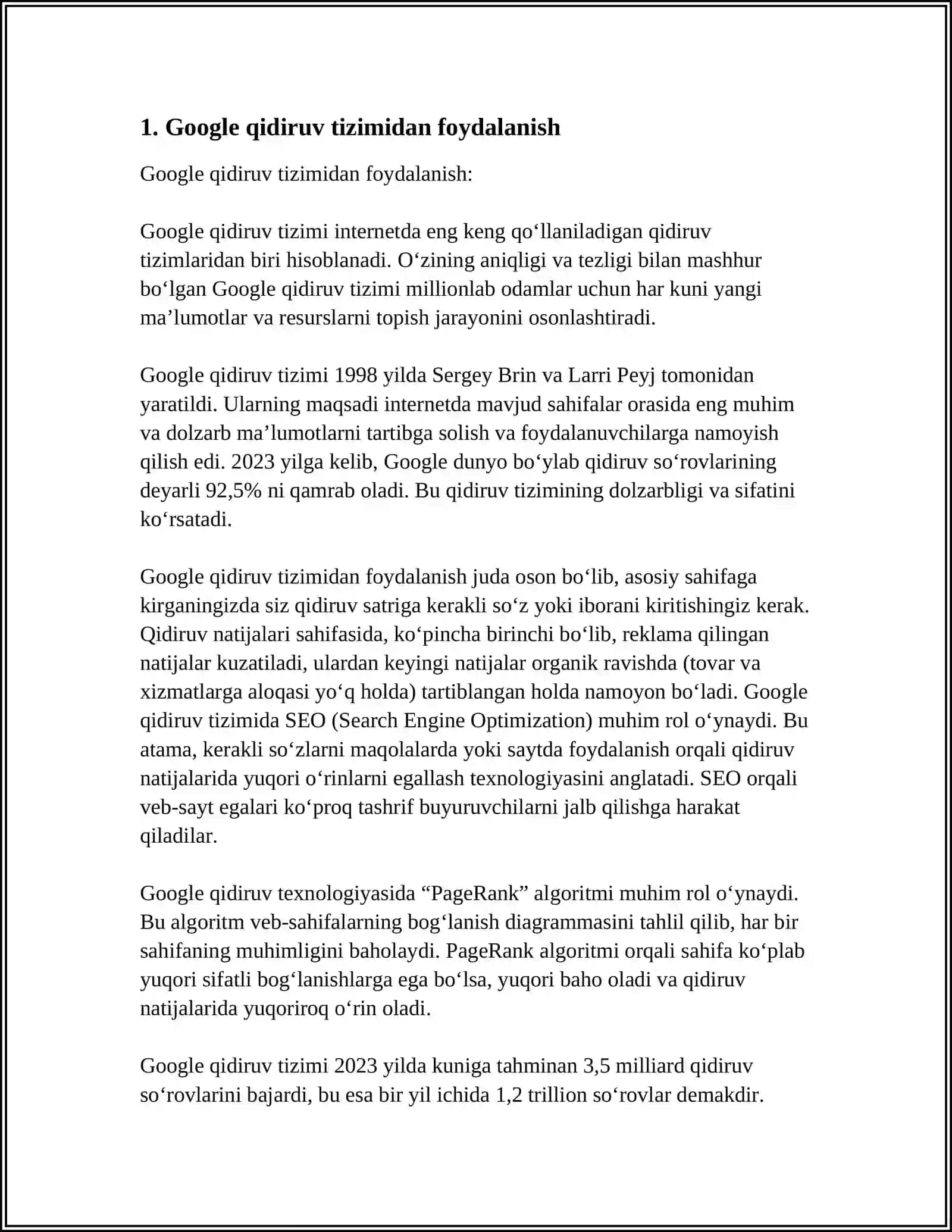 GOOGLE ASBOB USKUNALAR VA XIZMATLARIDAN FOYDALANISH 4