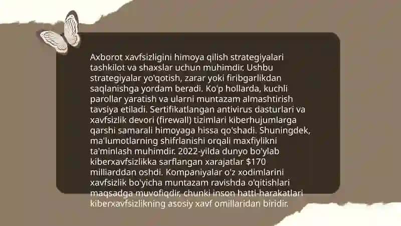 Axborot xavfsizligining nazariy asoslari 4