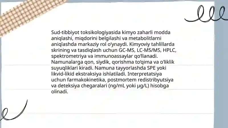 Kriminalistikada kimyoning oʻrni 4