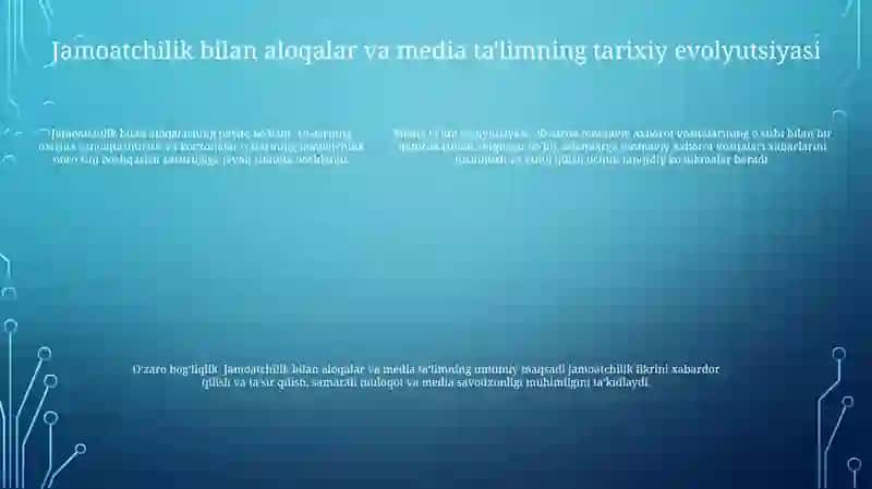 Jamoatchilik Bilan Aloqalar Va Mediatalimning Muhim YoʻNalishi Sifatida 4