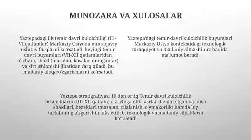 Yaztepa stratigrafiyasi 4