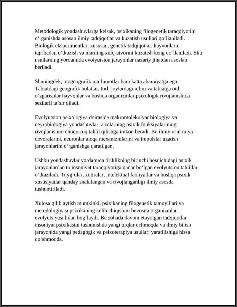 PSIXIKANING FILOGENETIK TARAQQIYOT 4