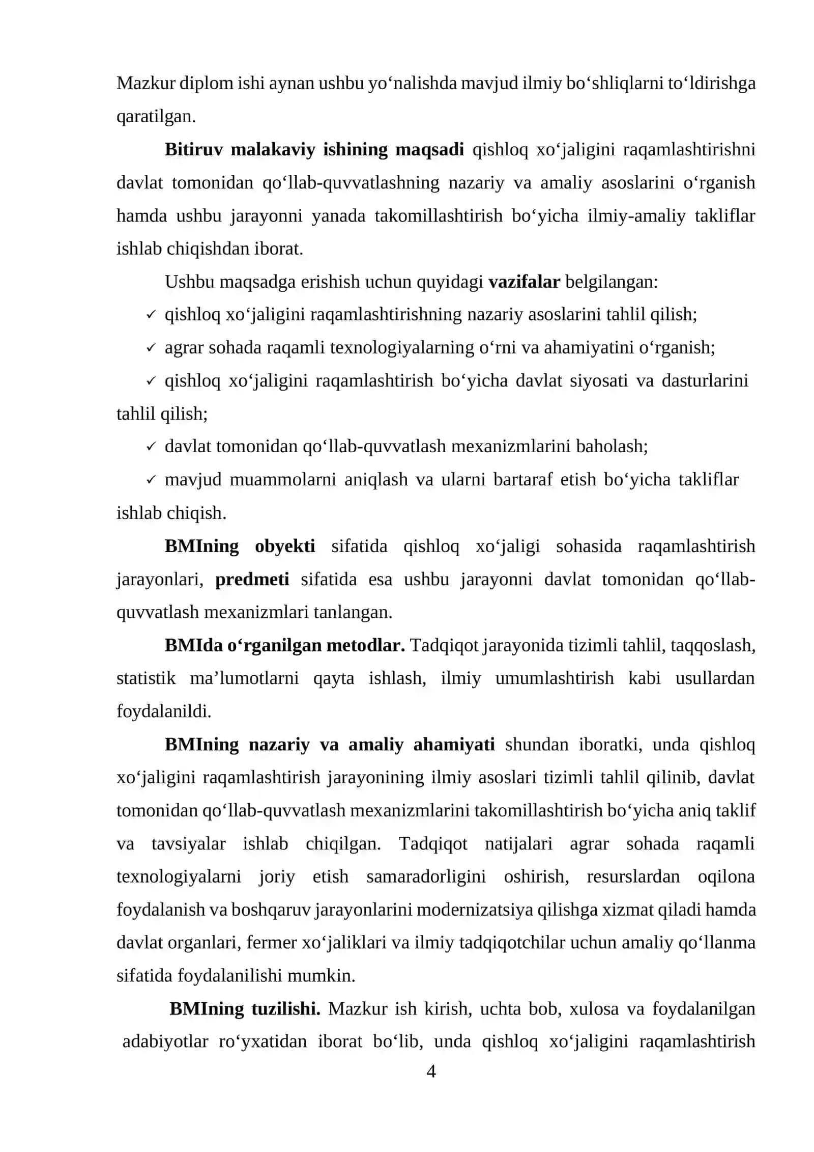 Qishloq xo‘jaligini raqamlashtirishni davlat tomonidan qo‘llab-quvvatlash 4