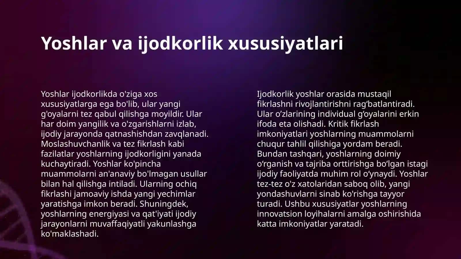 YOSHLAR - INNAVACION G’OYALAR TASHABBUSKORI 4