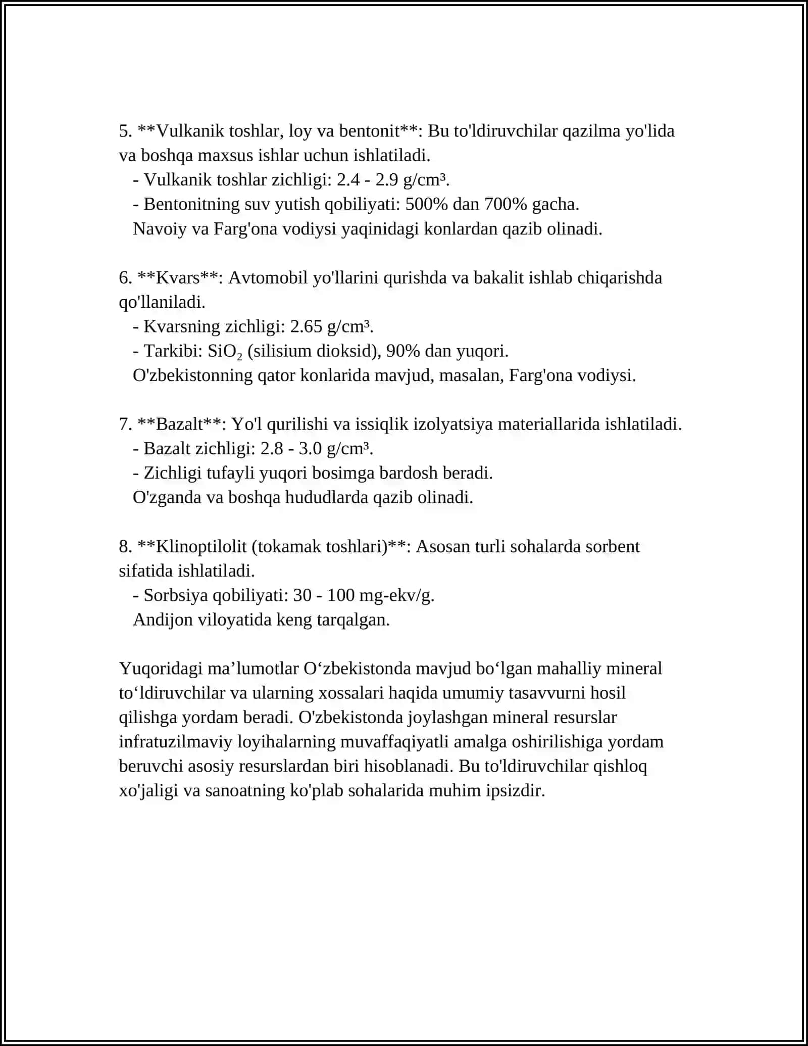 QOG'OZLAR TARKIBIGA QO'SHILADIGAN MAHALLIY MINERAL TO'LDIRUVCHILAR 4