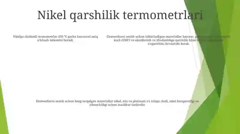 Qarshilik Termometrlari 4