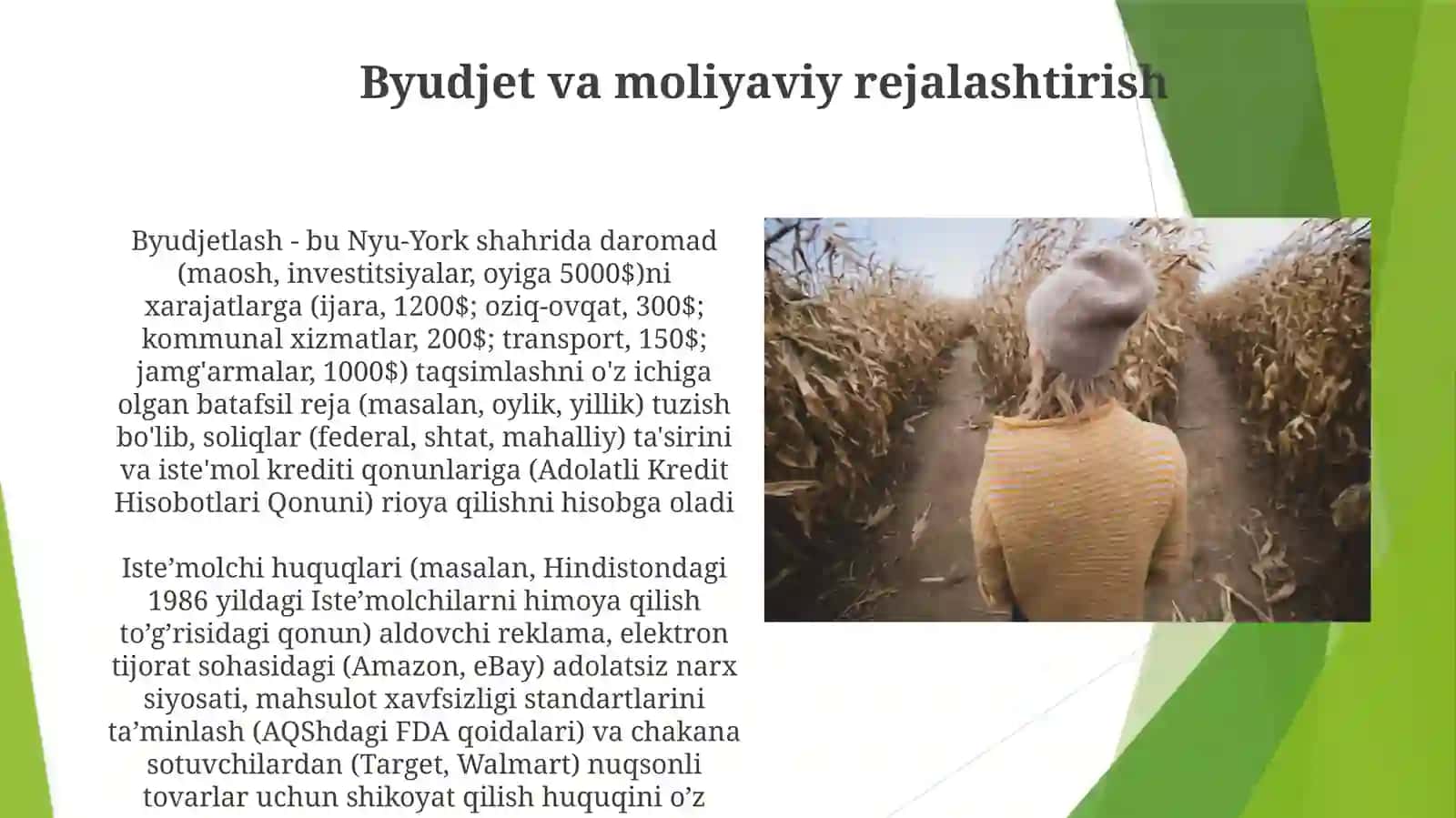 Iqtisodiy qaror qabul qilish. Isteʼmolchilarning huquqlari va majburiyatlari 4