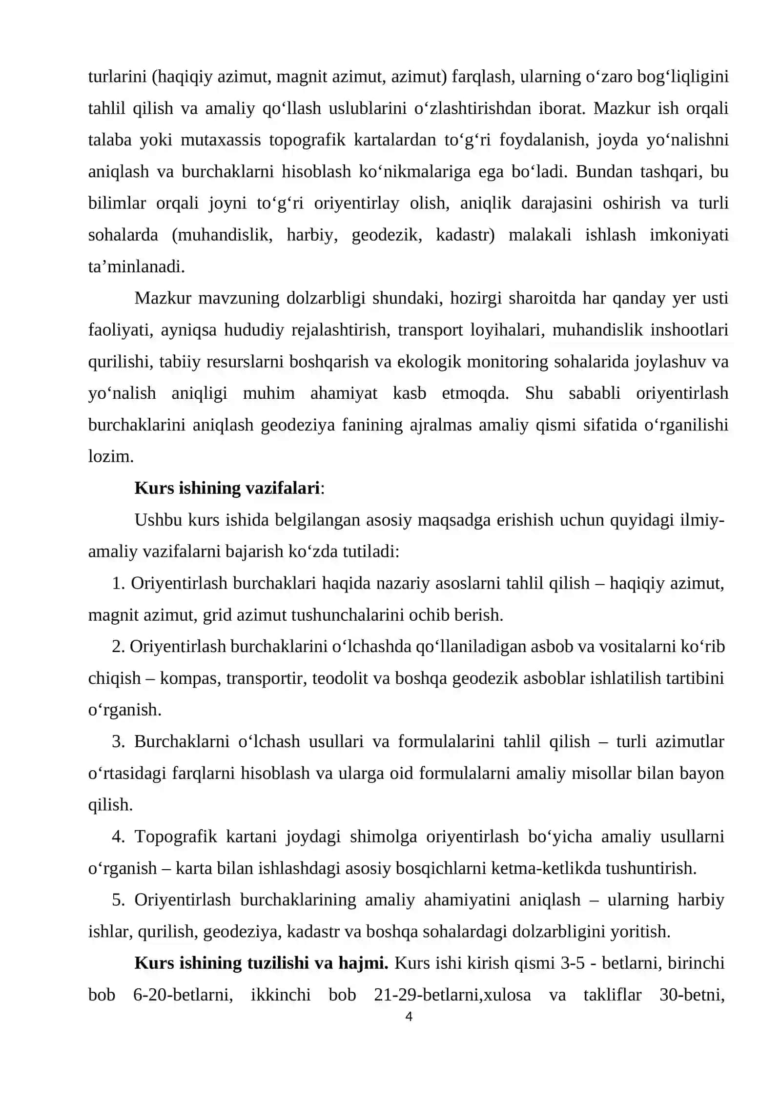 Topografik kartada oriyentirlash burchaklarini oʻlchash 4