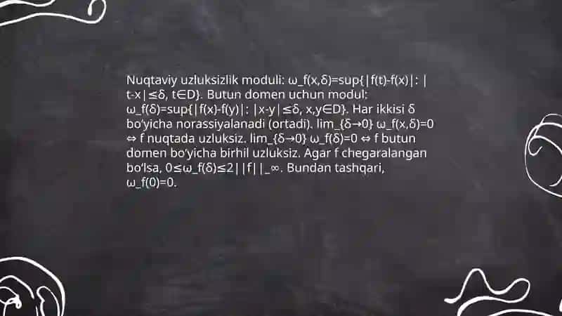 Funksiyaning uzluksizlik moduli 4