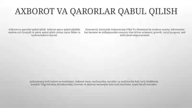 Zamonaviy Jamiyatda Axborotning OʻRni Va Ahamiyati 4