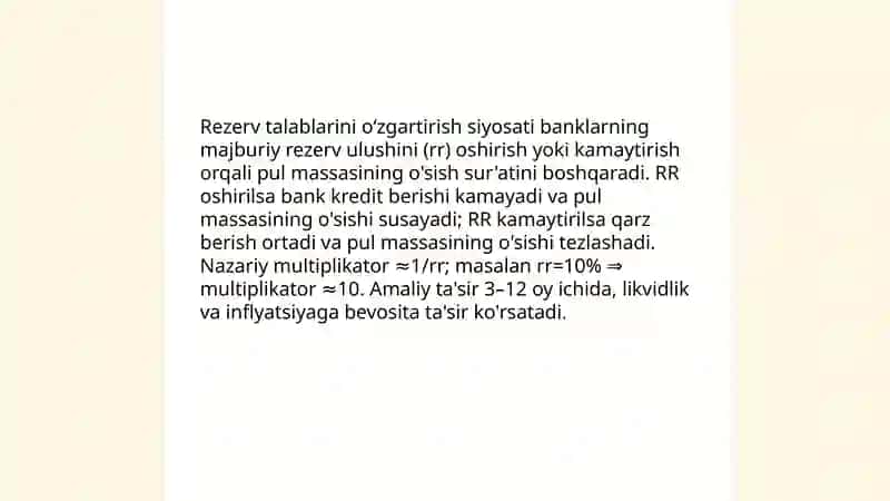 Markaziy bankning ochiq bozor operatsiyalari 4