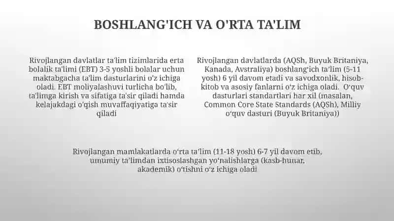 Iqtisodiy rivojlangan mamlakatlarda ta’lim tizimi 4
