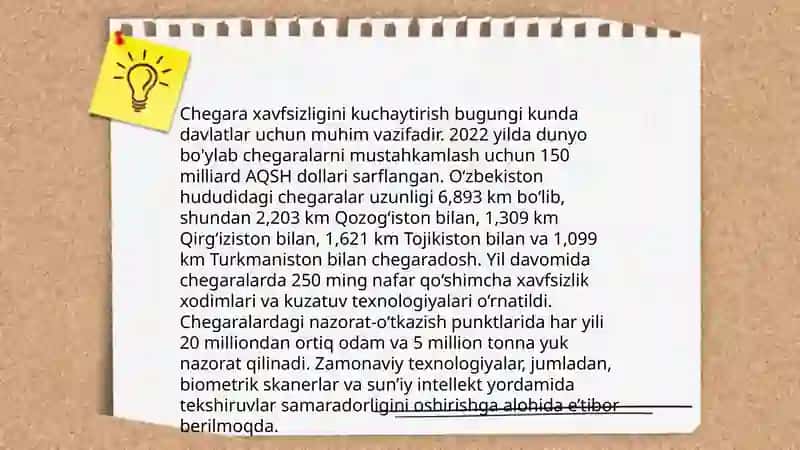 Milliy xavfsizlikni ta’minlash borasida amalga oshirilayotgan ishlar. 4