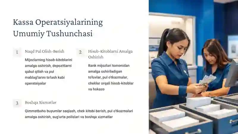 Tijorat banklarining kassalari va ularning turlari. 4