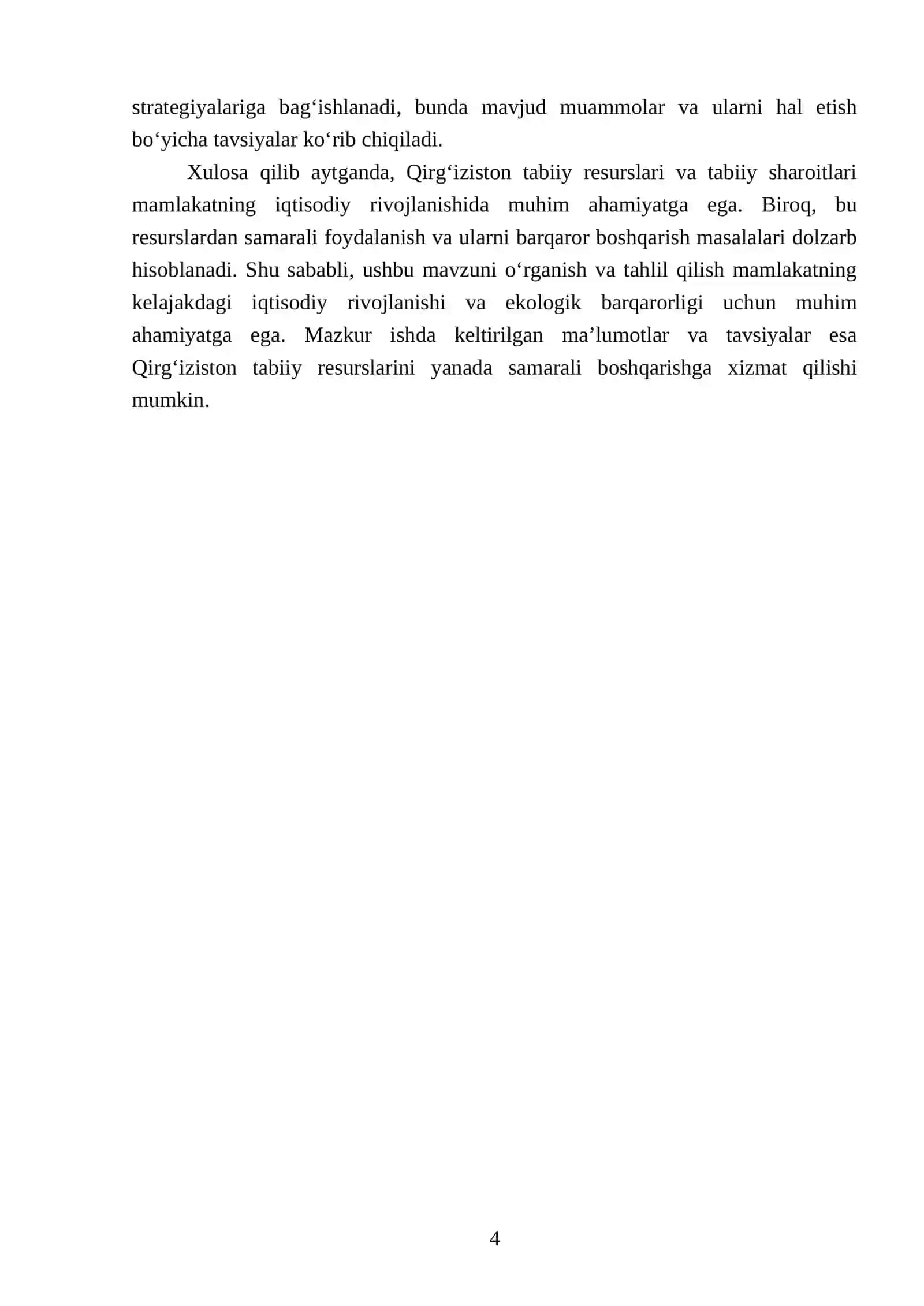 Qirgʻiziston tabiy resurslari tabiy sharoyiti 4
