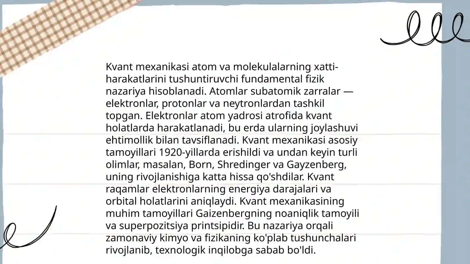Atom tuzilishi nazaryalari va kvant mexanikasi 4