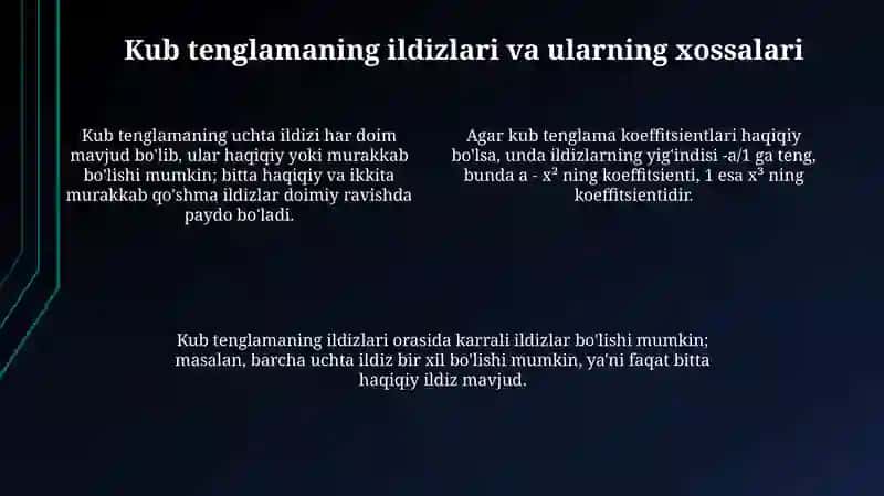 Kub tenglama 4