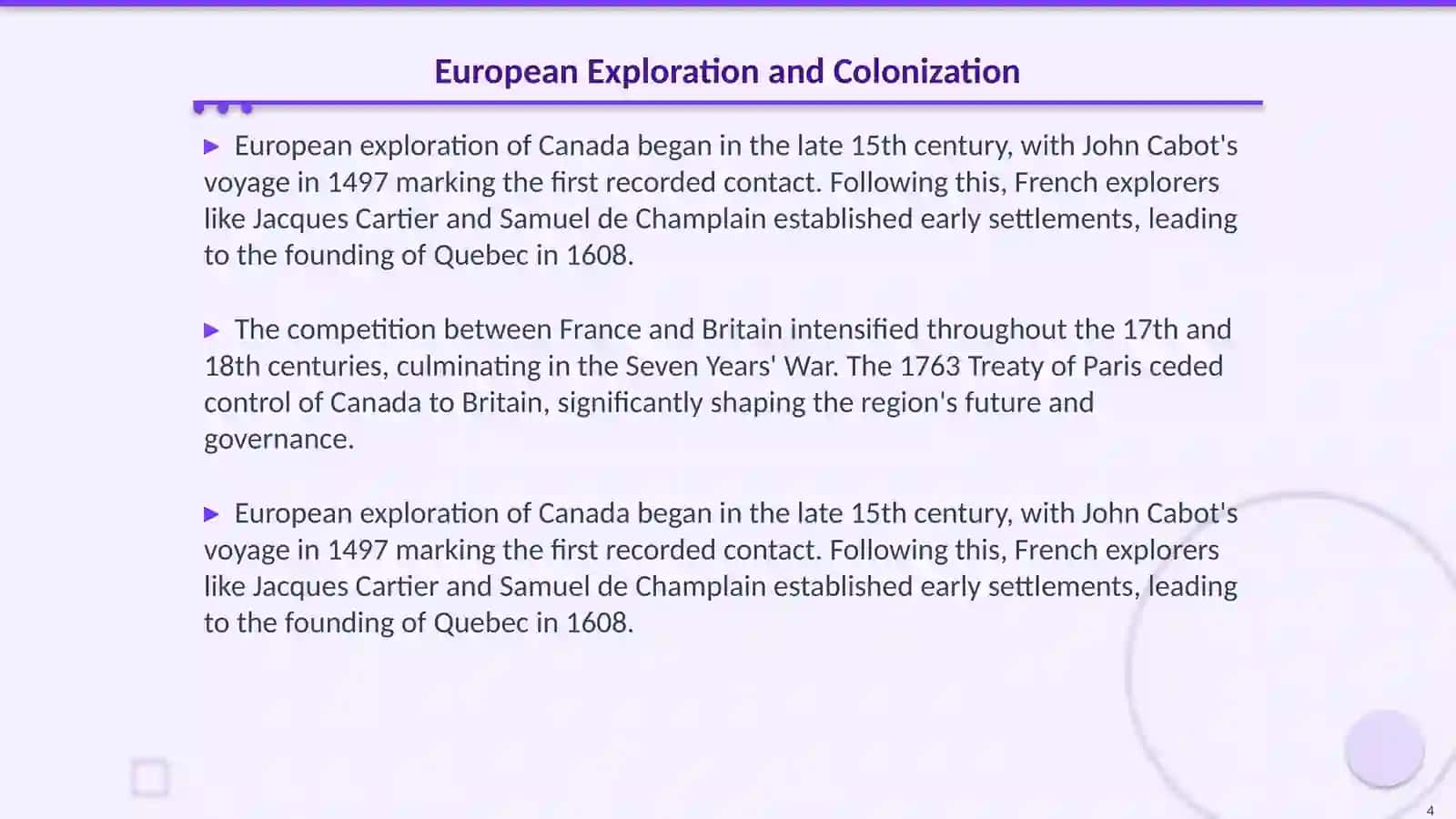Hiatory of Canada 4
