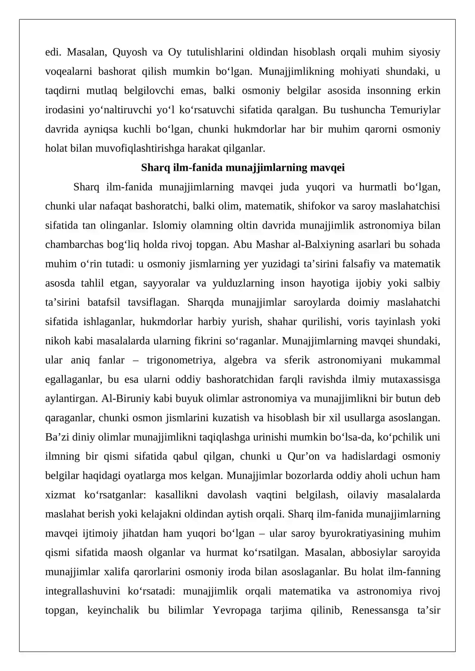 Sohibqiron yurishlarida munajjimlarning tutgan o‘rni va ro‘li 4
