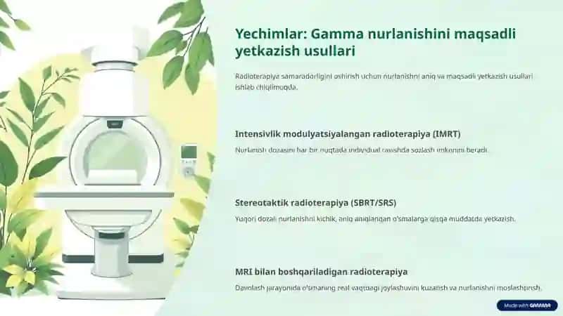 Radioterapiya samaradorligini oshirish: Gamma nurlanishini optimallashtirish 4