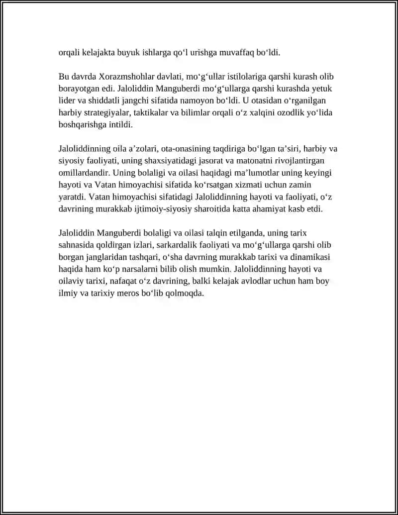 JALOLIDDIN MANGUBERDI ‐ VATAN HIMOYACHISI 4