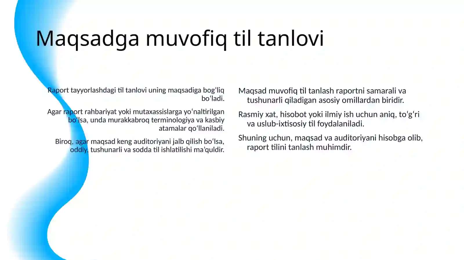 RAPORTYOT IJODIDA TIL VA USLUB 4