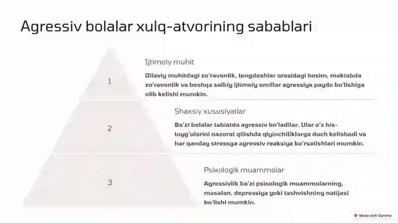 Boshlangich maktab yoshidagi giperaktiv va agressiv bolalar: muammolar va ularni hal etish yo'llari 4
