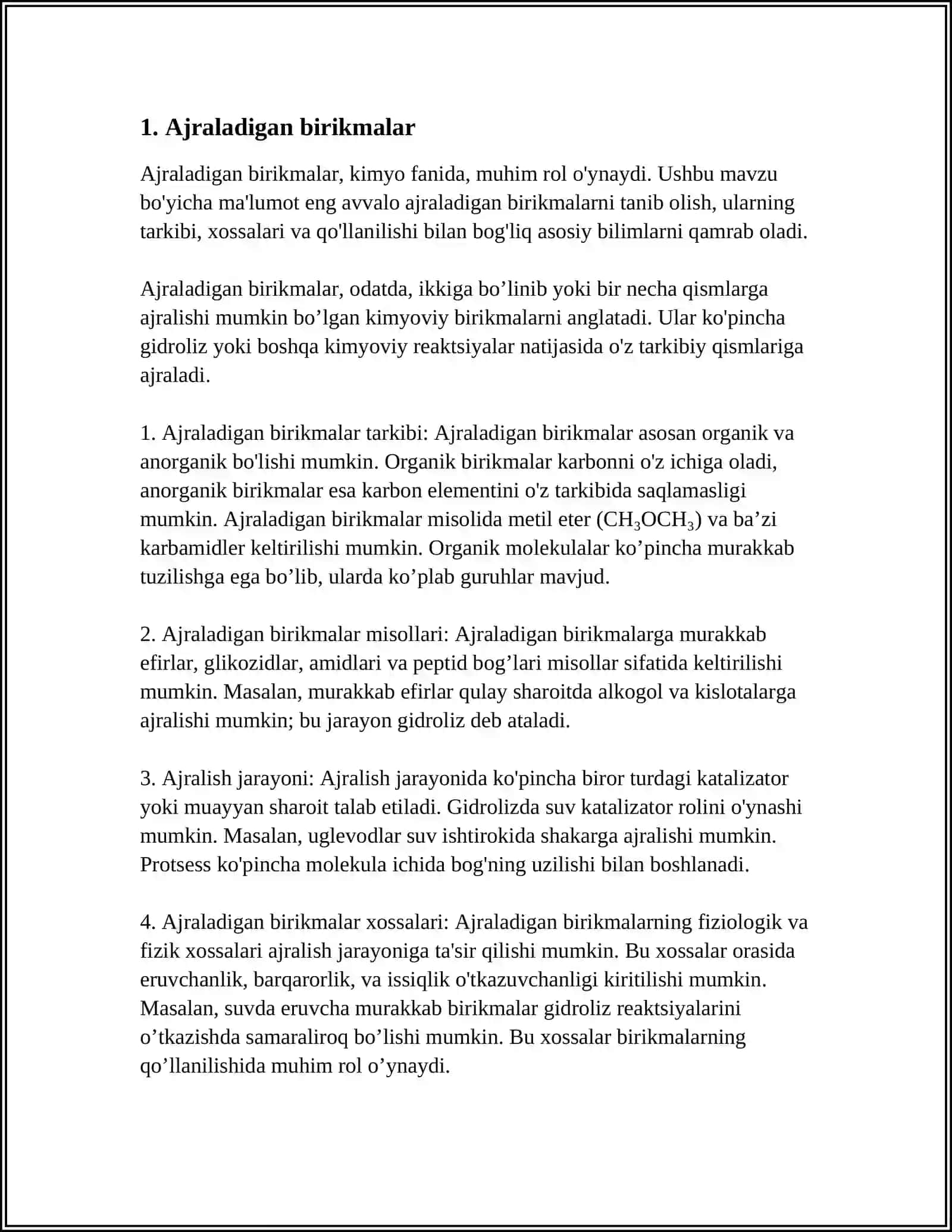 AJRALADIGAN BIRIKMALAR, AJRALMAYDIGAN BIRIKMALAR. QO’ZG’ALADIGAN BIRIKMALAR, QO’ZG’ALMAYDIGAN BIRIKMALAR. REZBALARNI CHIZMALARDA TASVIRLANISHI VA BELGILANISHI O`ZDST 2.311:97 4