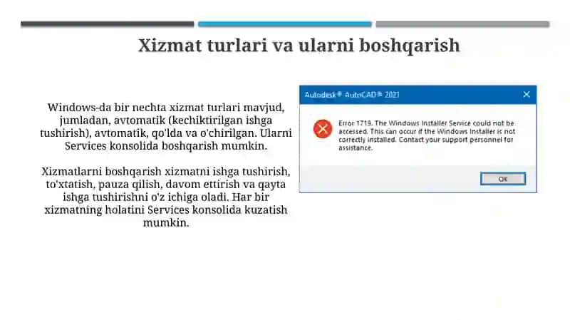 Windows xizmatlari 4