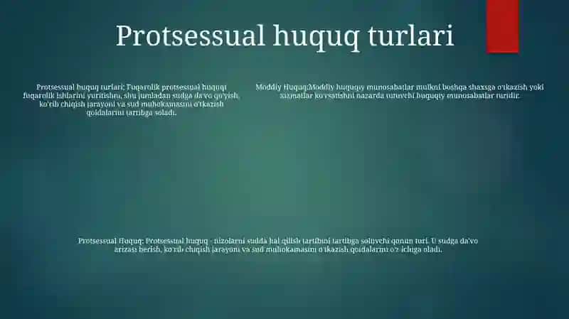 Moddiy Va Protsessual Huquq 4