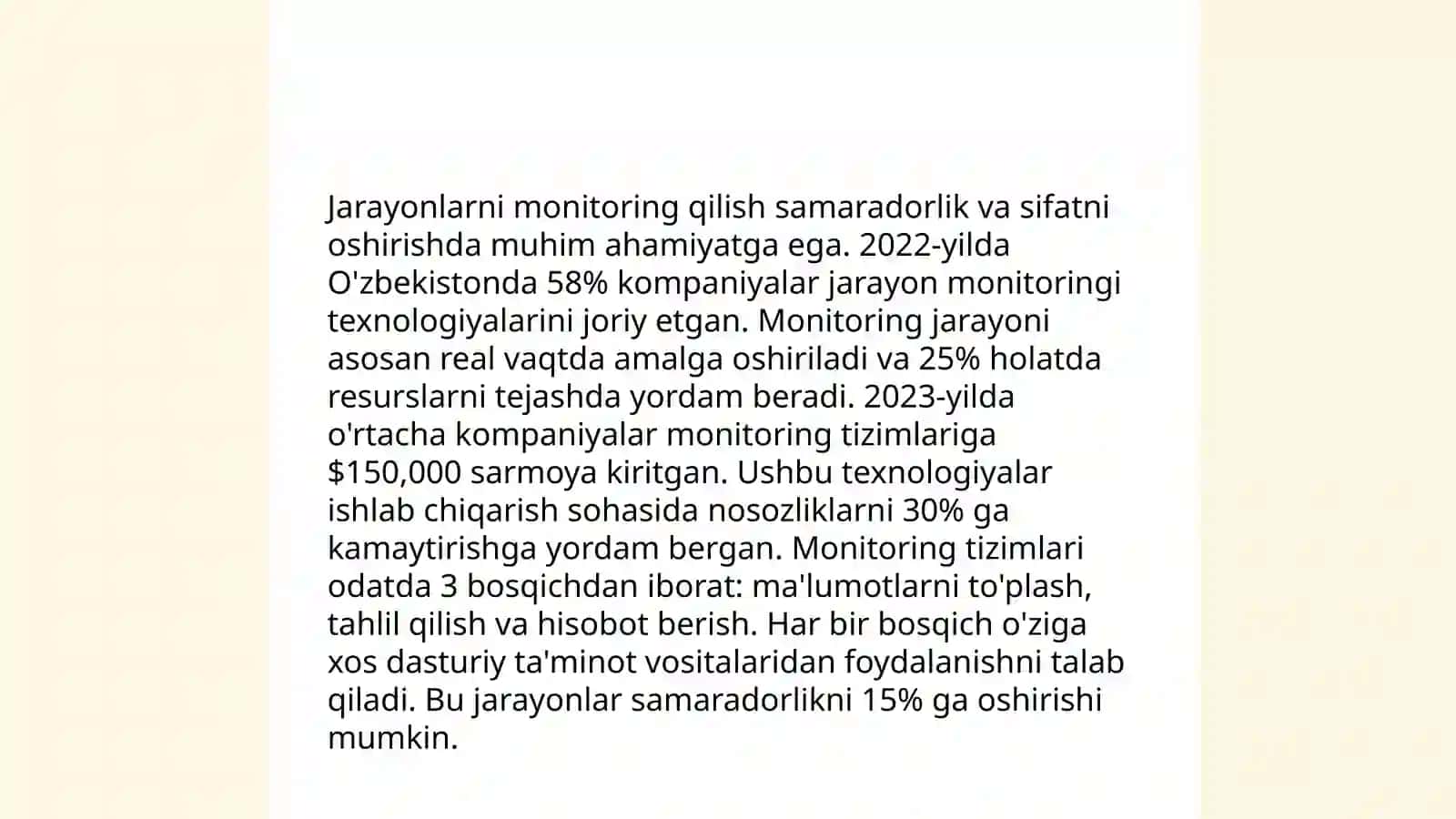 Texnologik jarayonlarni boshqarishga asosiy tushunchalar 4