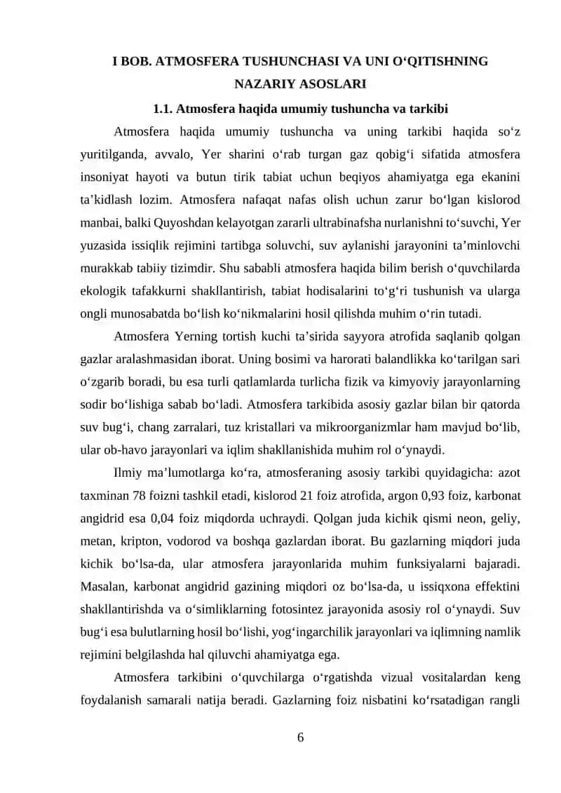Atmosfera mavzusini o‘qitish metodikasi 4