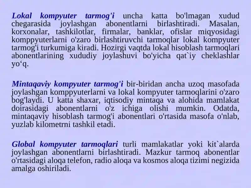 Tarmoqlar texnologiyalari 4