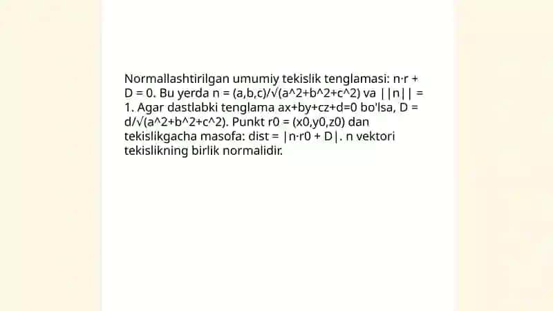 Analitik Geometriya fanidan Taqdimot 4