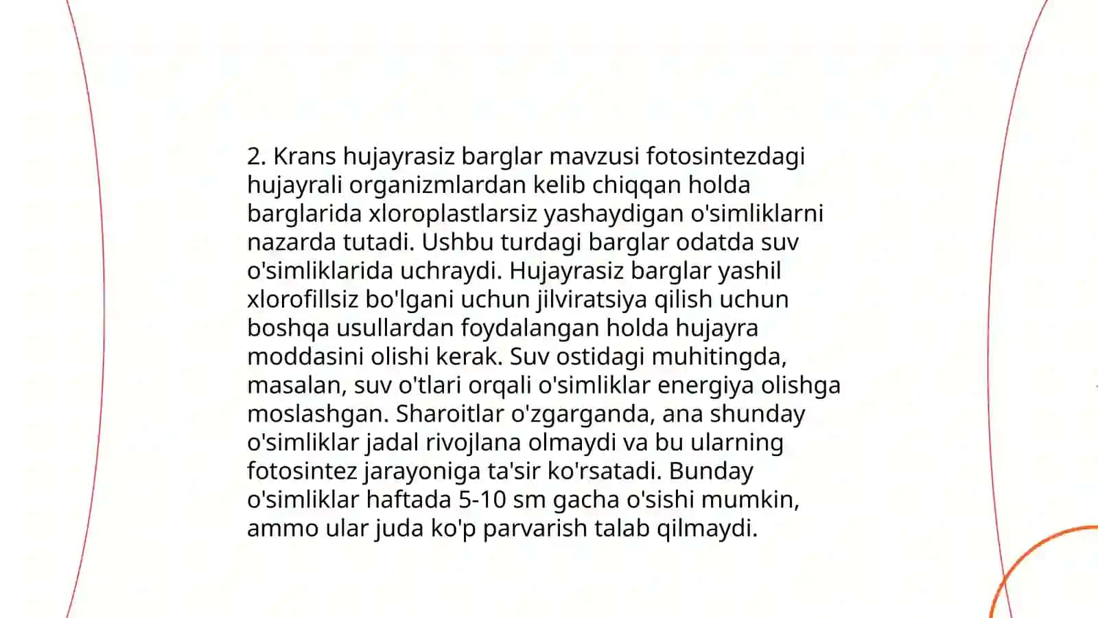 Krans hujayrali va krans hujayrasiz barglarning mezofilining tiplari 4