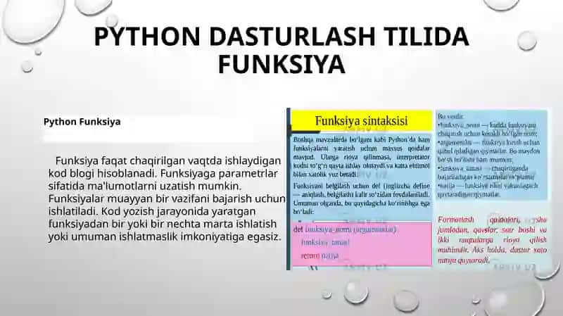 Python dasturlash tilida funksiya va modullar 4