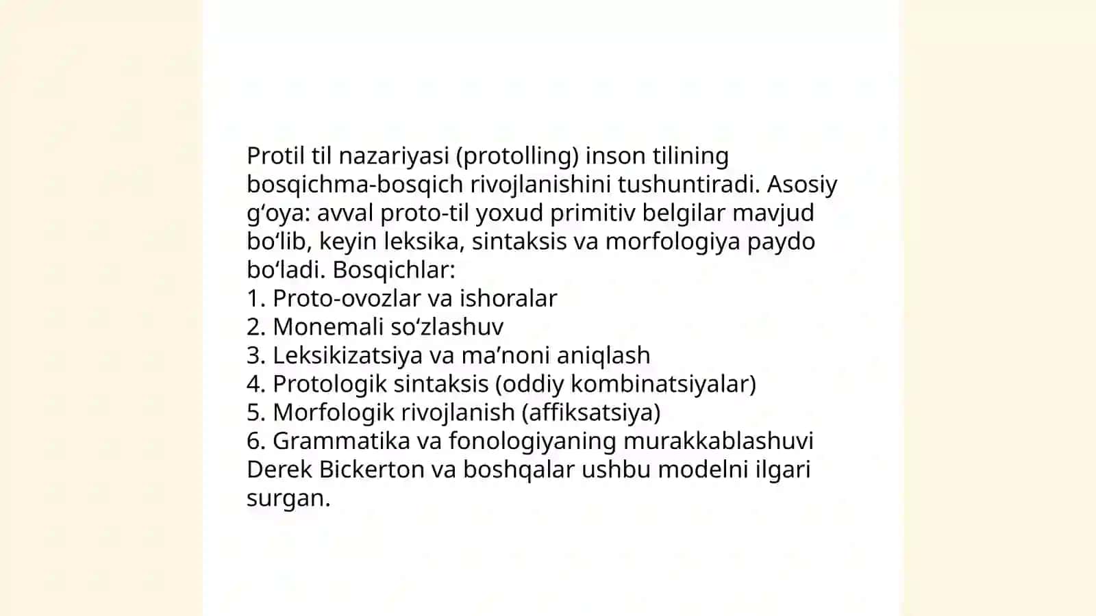 Tilning paydo boʻlishi togʻrisidagi nazariyalar 4