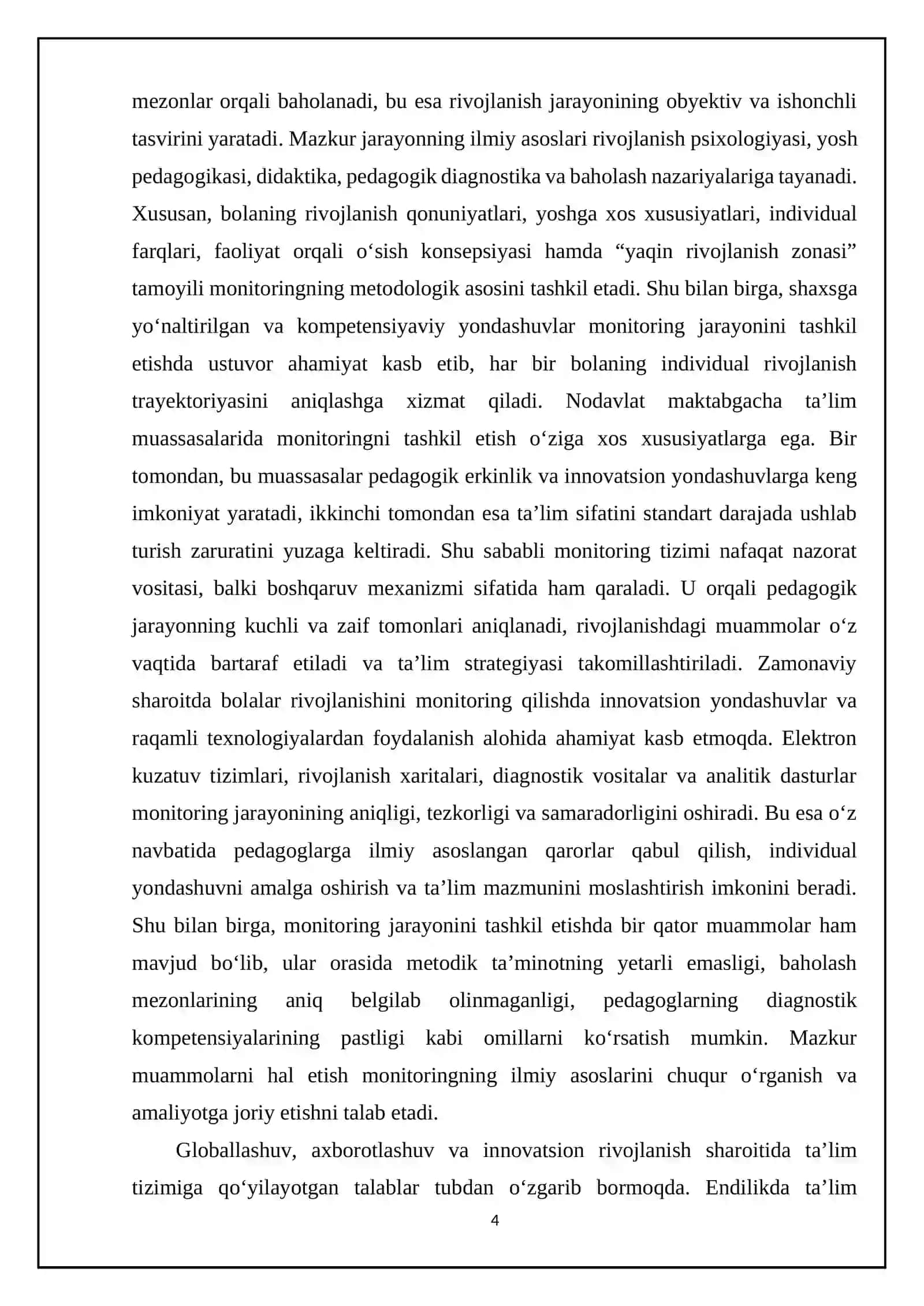 Nodavlat maktabgacha ta’lim muassasalarida bolalar rivojlanishini monitoring qilishning ilmiy asoslari 4