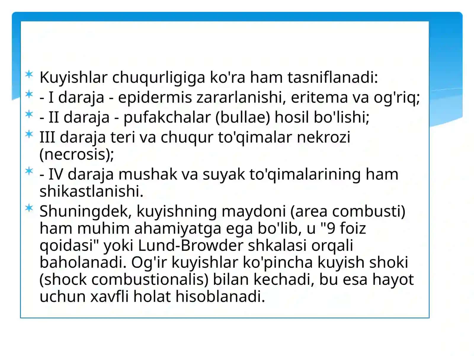 Kuyishdan keyingi organzim dagi o'zgarishlar va asoratlar 4