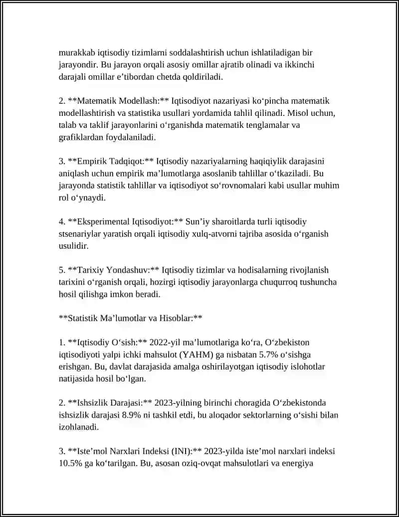 IQTISODIYOT NAZARIYASI FANIGA KIRISH 4