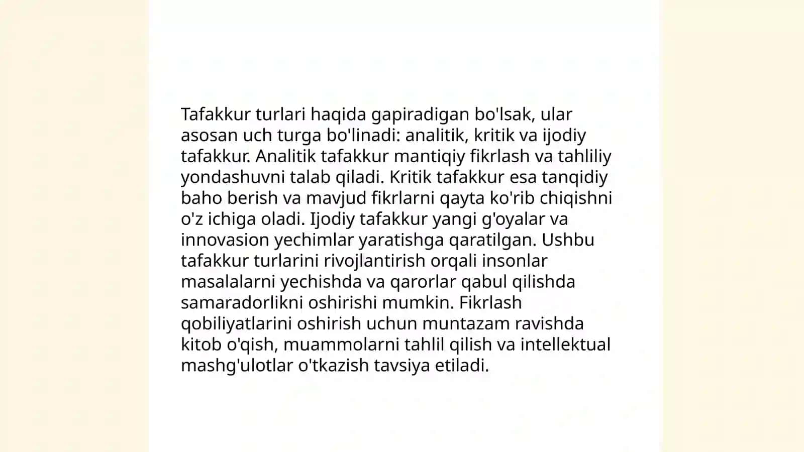 Tafakkur borasidagi psixologik nazariyalar.Tafakkur operatsiyasi 4