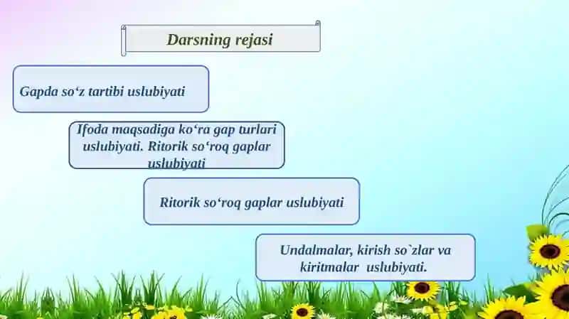 Sintaktik uslubiyat 4