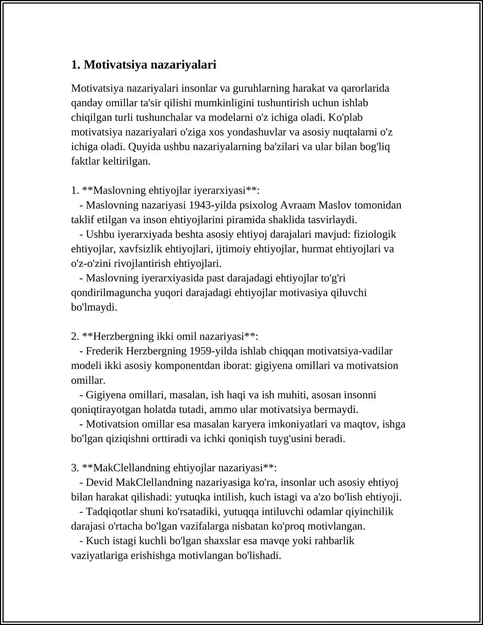 XORIJ PSIXOLOGIYASIDA MOTIV VA MOTIVATSIYA MUAMMOLARI 4