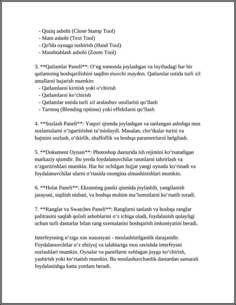 Photoshop INTERFEYSI, RASMNI NUSXALASH VA SAQLASH 4