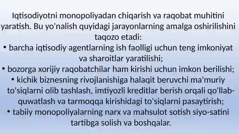 Bozor iqtisodiyotiga o'tish davri va uning O'zbekistondagi xususiyatlari 4