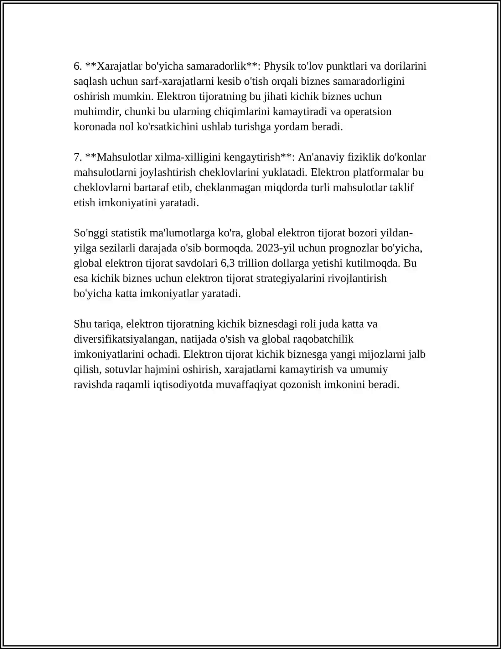 KICHIK BIZNESDA ELEKTRON SAVDO VA MARKETING VOSITALARIDAN FOYDALANISHNING TAHLILI 4