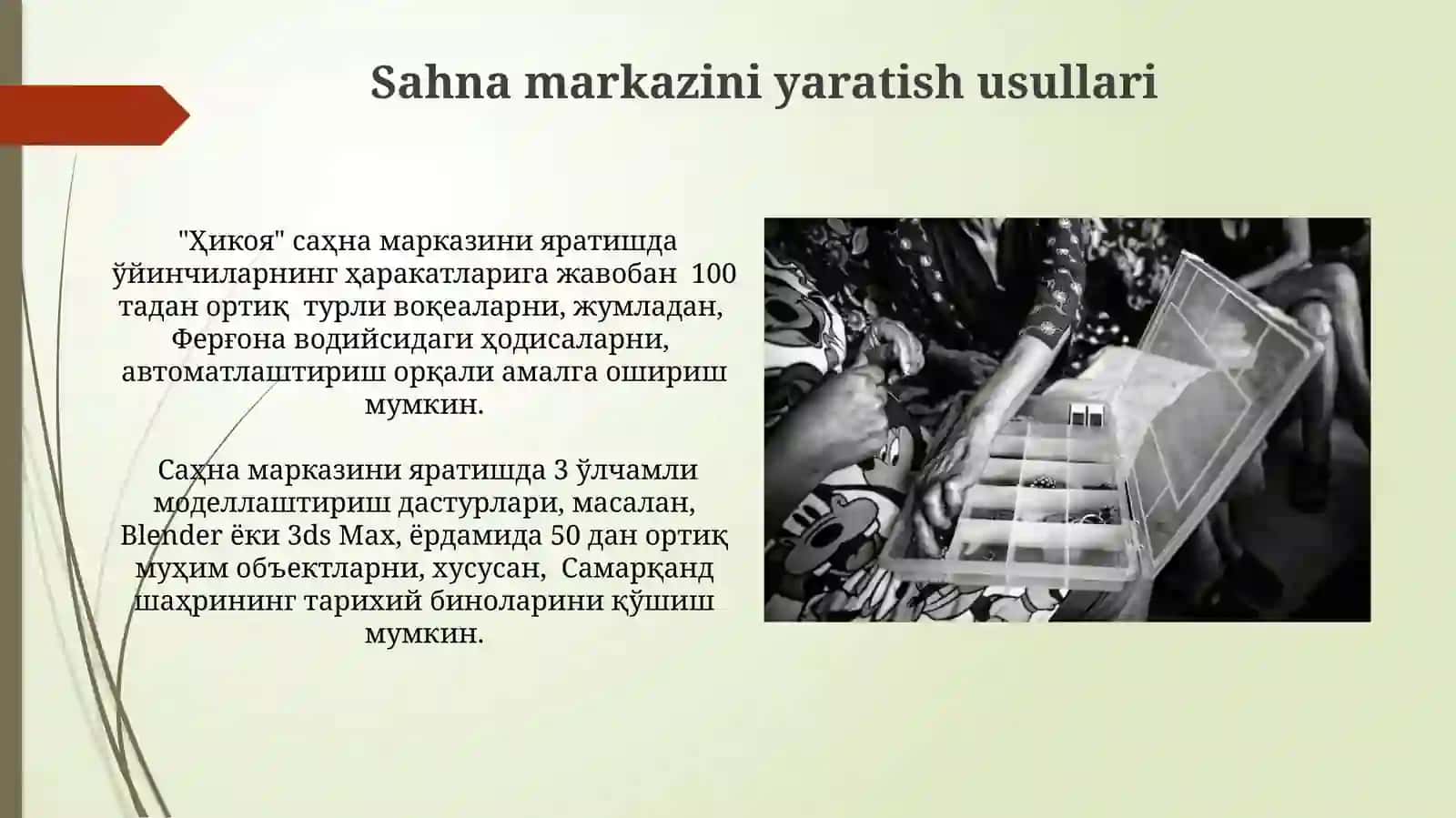 Syujetli rolli öyinlar va sahnalashtirish markazi 4