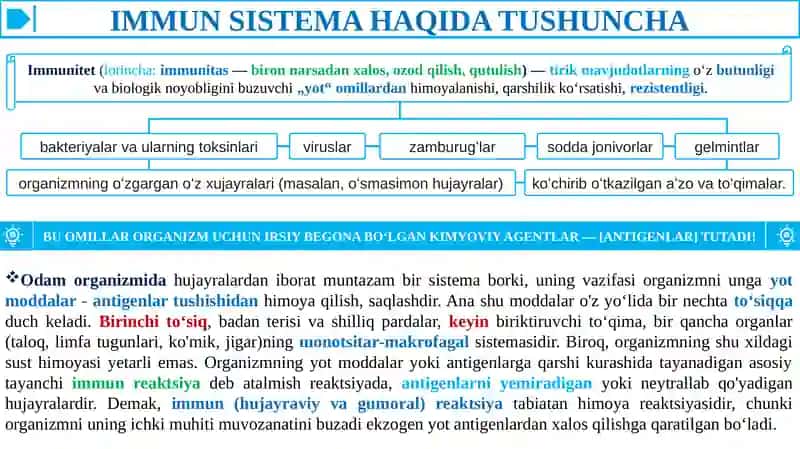 IMMUNOLOGIK TOLERANTLIK NUQSONLARI. AUTOIMMUN XASTALIKLAR 4