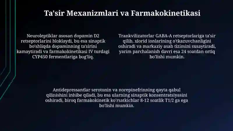 Neyroleptiklar, Trankvilizatorlar, Sedativlar va Antidepressantlar 4